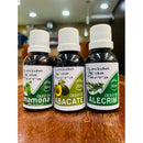 Kit Óleo Para Cabelo Mamona + Abacate + Alecrim 100% Natural Hidratação Macies